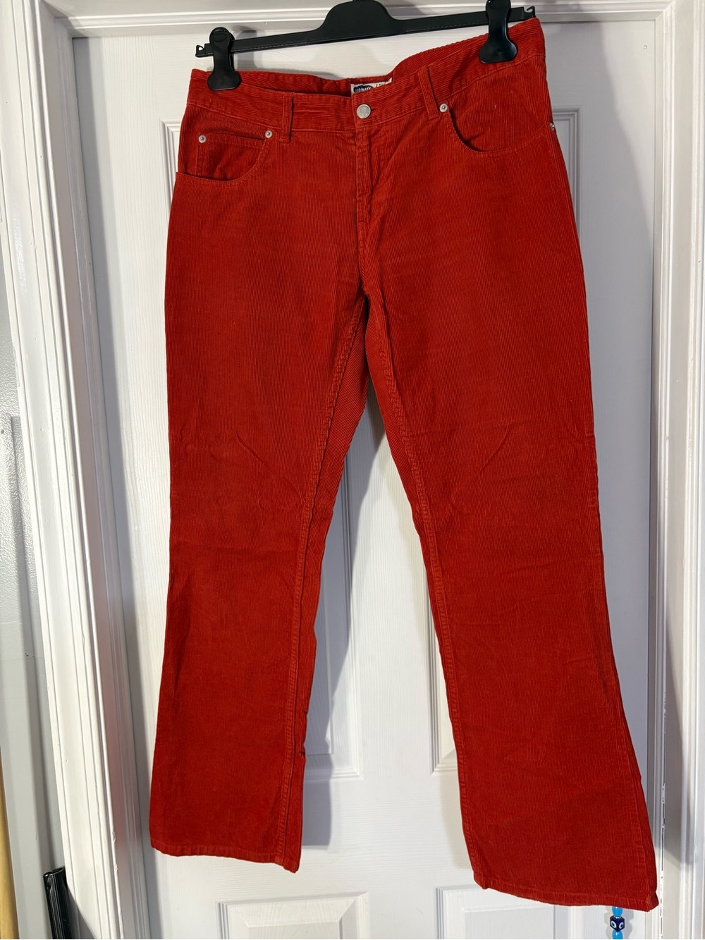 Old Navy Red Corduroy Flare Jeans